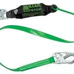 Honeywell 913PC/6FTGN Miller ANSI Z359 Compliant Vinyl Coated Web Lanyard with SofStop Shock Absorber, 6' length; single leg with 2 locking snap hooks