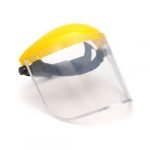 Clear Mesh Full Visor Flip Up Face Shield Screen Safety Mask Eye Protector Helmet Yellow