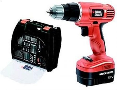 Black and Decker Rechargeable Drill Driver, 12V, EPC12100K-QW, 100 Accessories and Kitbox