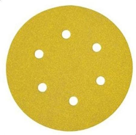 DeWalt 150mm Sanding Disc Pack Of 10, Multipuepose Wood/Paint- Dry - G120, Yellow/Black, DT3125-QZ