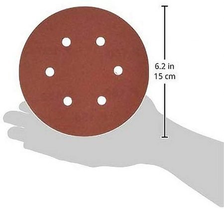 DEWALT DW4334 6-Inch 6-Hole 150-Grit Hook and Loop Random OrBit Sandpaper (5-Pack)