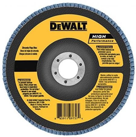 DEWALT DWA8201 40 Grit Zirconia T29 Flap Disc, 4-Inch X 5/8-Inch