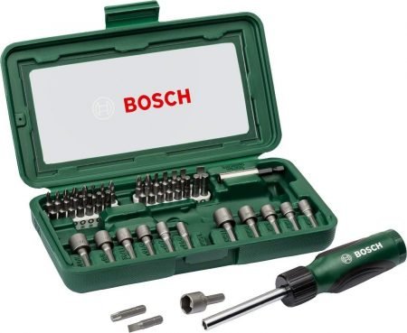 Bosch 2607019504 Screwdriver, Set of 46 Pieces (Assorted Color)