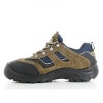 SAFETY JOGGER X2020P Men Hiking Style Safety Toe Lightweight EH PR Water Resistant Shoe, M 10, Brown/Navy