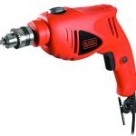Black+Decker 500W 10mm Single Speed Hammer Drill for Concrete, Metal & Wood Drilling, Orange/Black - HD5010-B5, 2 Years Warranty