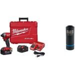 MILWAUKEE\'S 2695-24 M18 18V Cordless Power Tool Combo Kit with Hammer Drill, Impact Driver, Reciprocating Saw, and Work Light (2 Batteries, Charger, and Tool Case Included)