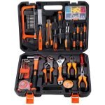 Pack Of 100 Heavy Duty Tool Set With Tool Bag Black/Orange/Silver