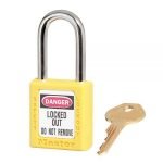 SAFETY LOCKOUT PADLOCKS 38 MM YELLOW COLOUR-KA