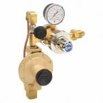 Miller Electric Nitrogen, Gas Regulator, CGA-580, Three Stage, Brass, 0.40 to 0.60 psi38N743