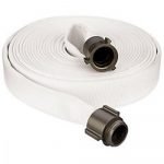 CHIEF FIRE Fire Hose, Single Jacket, White, 1.5" x 50 ft. - 15S5ULB-50FT-WHT