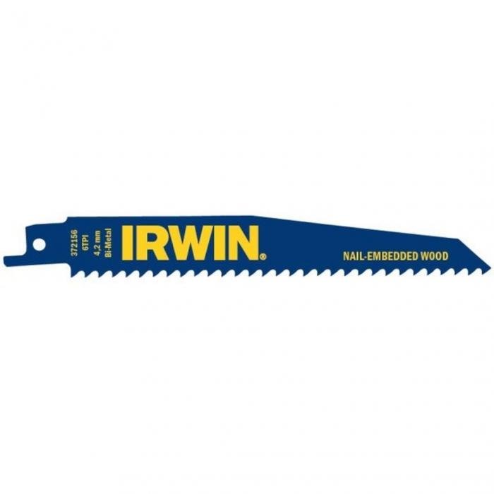 IRWIN 10504155 Nail Embeded Wood Cutting Reciprocating Saw Blades 150mm (5pcs)