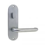 ***WSL Discontinued***Kaba Door Handle 100 Series Plate w/ Turn Lever Satin Chrome Plate 113V-25SCP