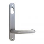 Kaba N100 Narrow Style Plate w/ Cylinder Hole Lever Satin Chrome Plate N101V25SCP